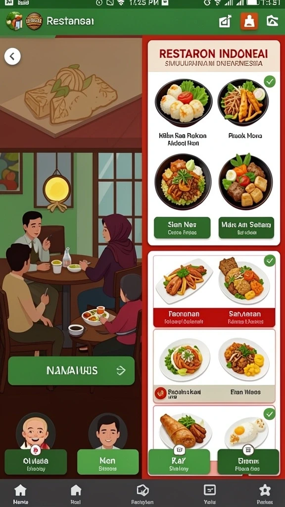 Tampilan antarmuka aplikasi yang user-friendly.