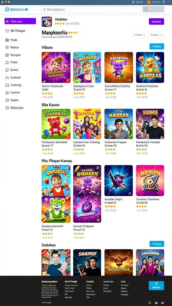 Screenshot menampilkan karakter utama dengan latar belakang fantastis.