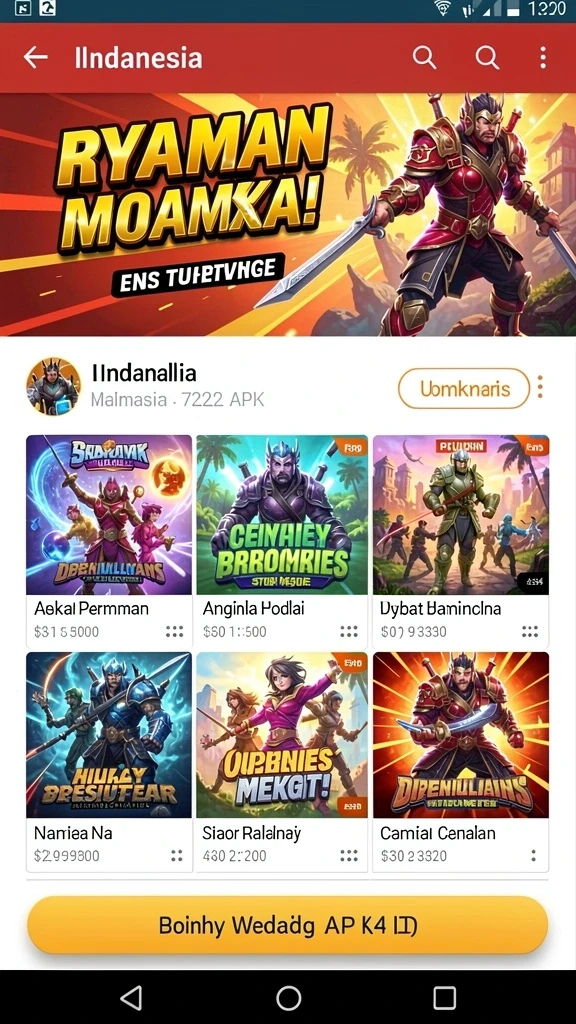 Screenshot memperlihatkan tantangan harian yang menarik.