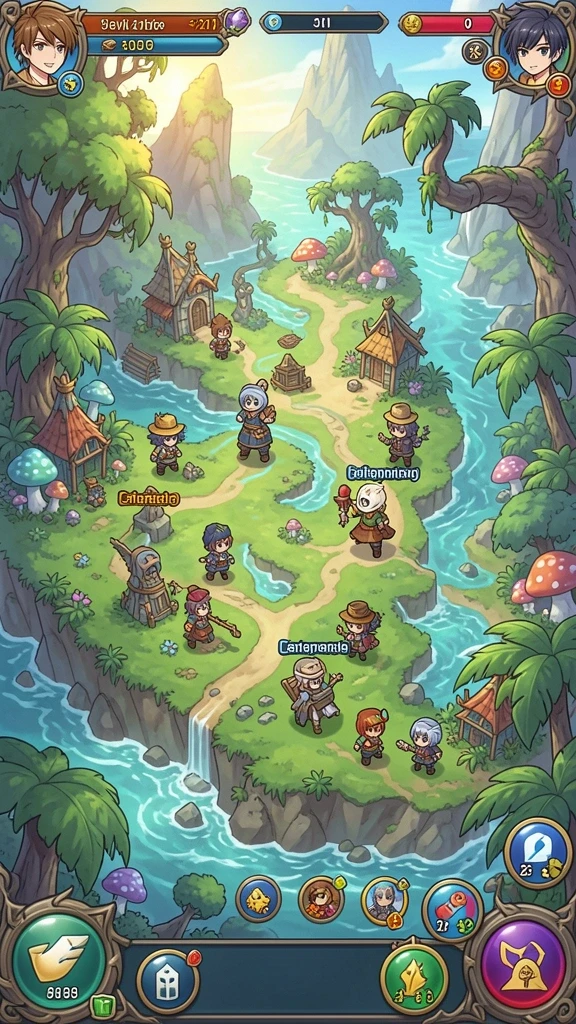 Screenshot menunjukkan pemandangan indah di dunia game.