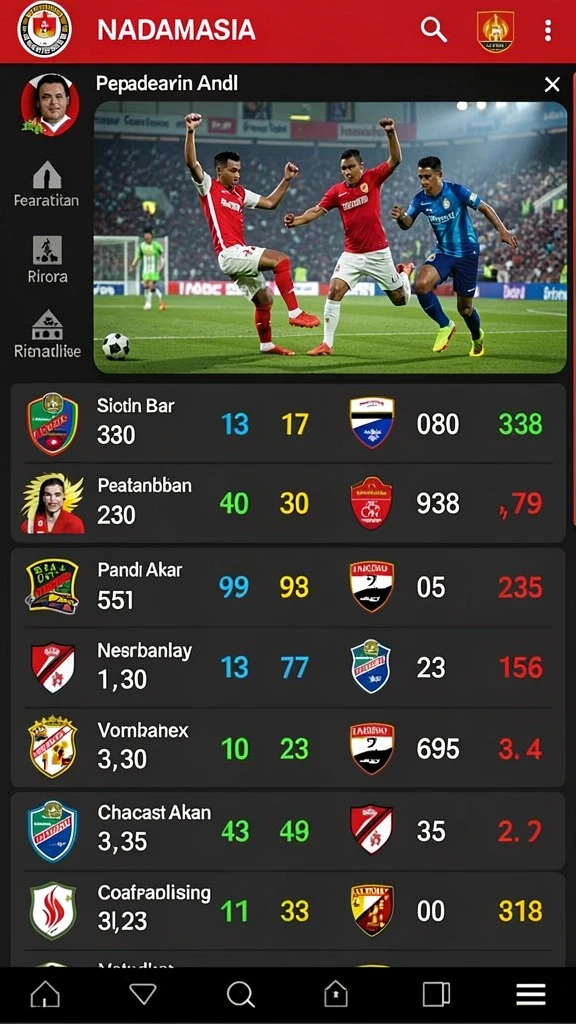 Layar pertama menunjukkan karakter utama dalam mode pertarungan.