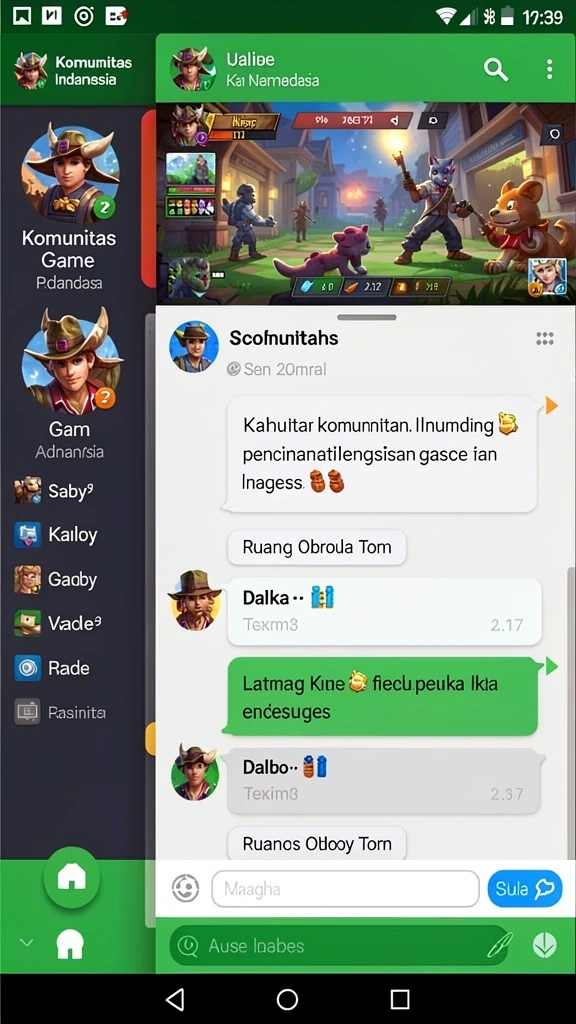 Tampilan awal permainan yang menarik dan interaktif.