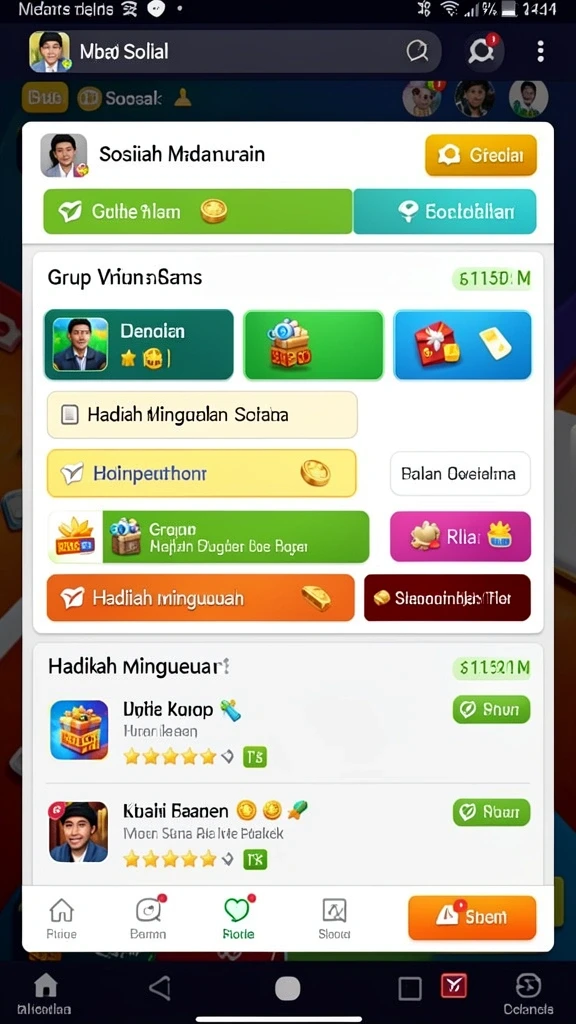 Pertarungan seru melawan musuh yang kuat.