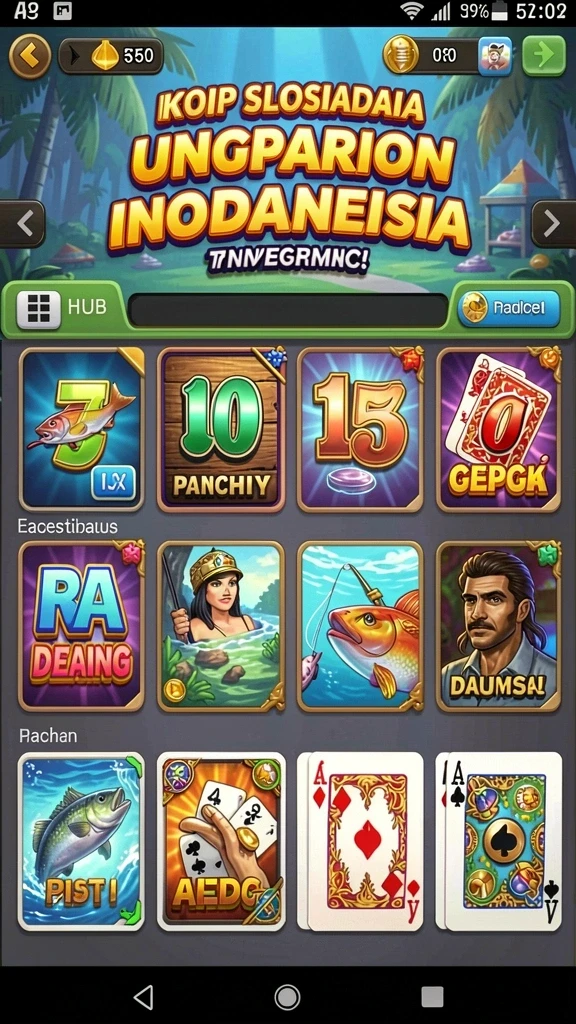 Tampilan karakter yang bisa dikustomisasi.