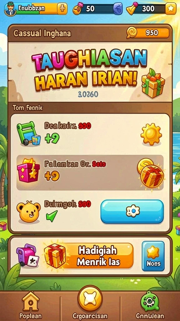 Tampilan menarik dengan tema yang ceria.